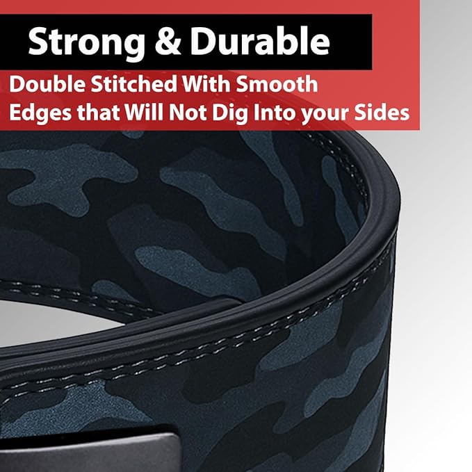 IBRO Powerlifting Lever Gym Belt – Power 8MM, 10MM or 13MM Extreme Heavy Duty Genuine Leather Belts - Squats Deadlifts Bodybuilding Weight Lifting IPF Power Lifting Strongman for Men