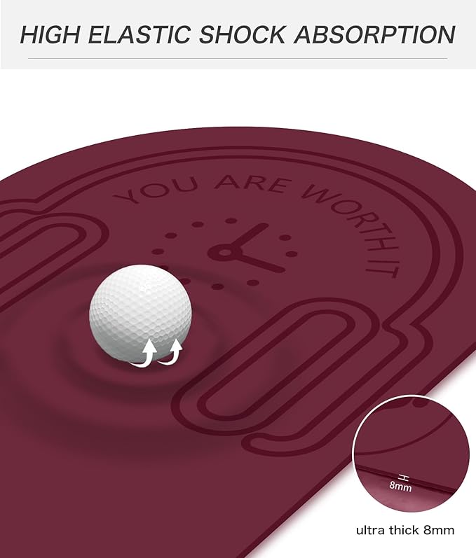 8/20/30mm Jump Rope Mat Fitness Exercise Mat Durable, Non-Slip, Workout Mats with Jump Rope & Carrying Bag for Home Gym Flooring (55"x 24")