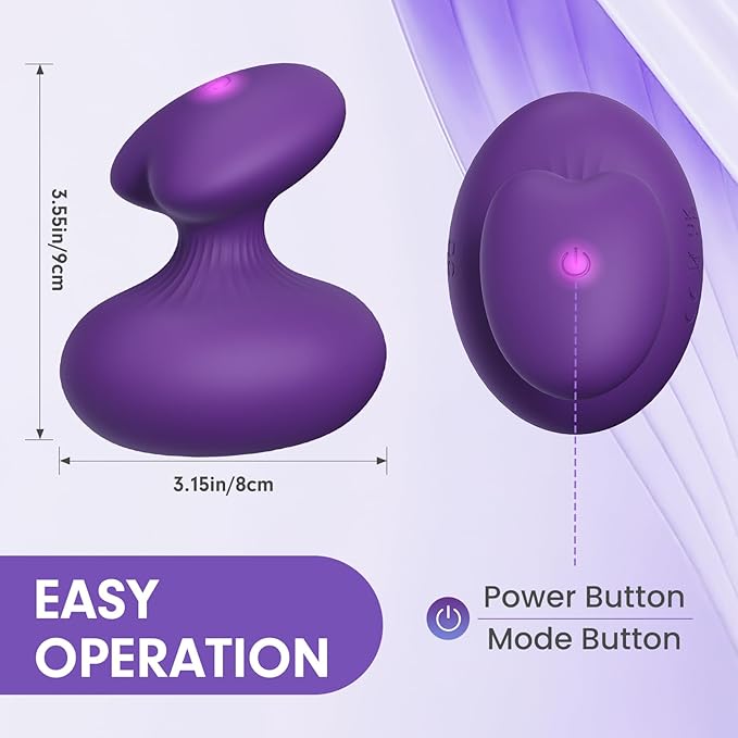 Fully Waterproof Massage Ball, Portable Handheld Neck Massager, Multifunctional Rechargeable Muscle Massage Tool (Deep Purple)
