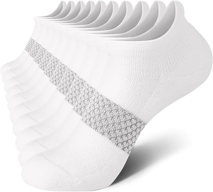 CS CELERSPORT 5 Pairs Women's Ankle Running Socks Cushioned Athletic Sport Socks with Tab