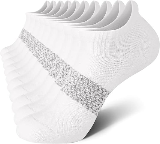 CS CELERSPORT 5 Pairs Women's Ankle Running Socks Cushioned Athletic Sport Socks with Tab