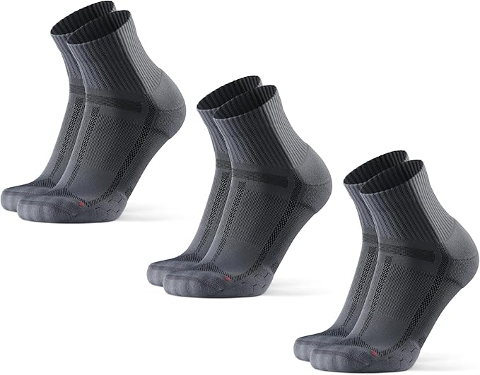 DANISH ENDURANCE Ultra-Comfort Quarter Running Socks, Performance Socks, Men & Women - 3 or 5 Pack