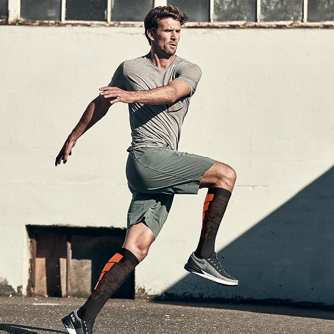 Graduated Compression Socks for Women&Men 20-30mmhg Knee High Socks Travel Hiking Running Stocking