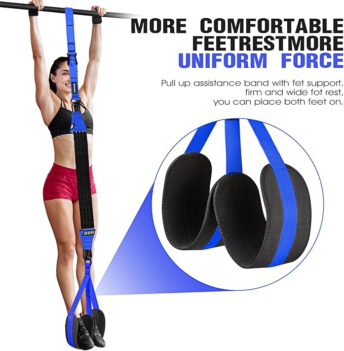 Pull Up Assistance Bands, Resistance Bands for Pull Up Bar Workout, Adjustable Heavy Duty Pull Up Assist Equipment with 4 Assistance Bands, Home Gym Fitness Exercise Strength Training