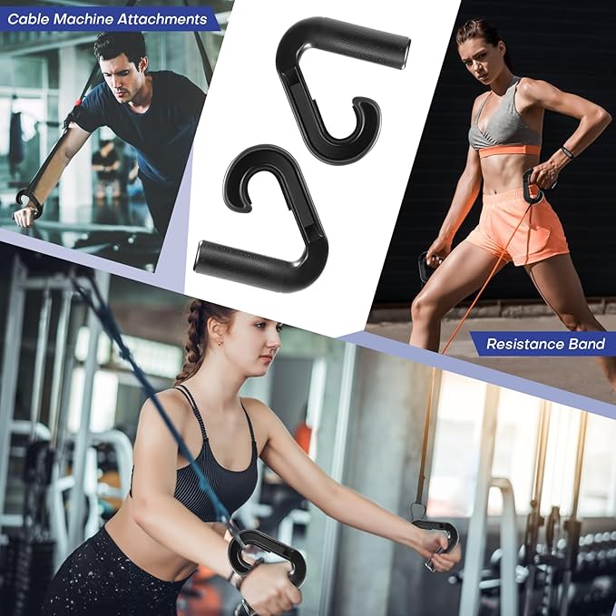 Neutral Grip Pull Up Handles - Heavy Duty Multi-Purpose Handles for Pull Ups & Deadlifts - Ergonomic Workout Handles & Exercise Machine Attachments with Premium Grips