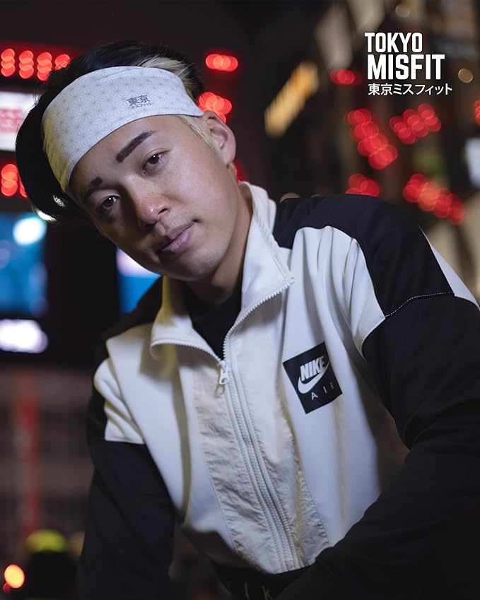 Tokyo Misfit - Japanese Headbands for Men & Women, Sweat Band, Workout, Yoga, Fashion, Running, Sports, Basketball, Bandana