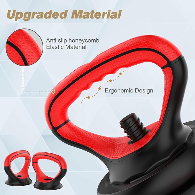 RELIFE REBUILD YOUR LIFE Adjustable Dumbbells Set 6 in 1 Weight Set Dumbbell Barbell Kettlebells, Push-up, Push up Stand and Ab roller for Workout Home Fitness Equipment