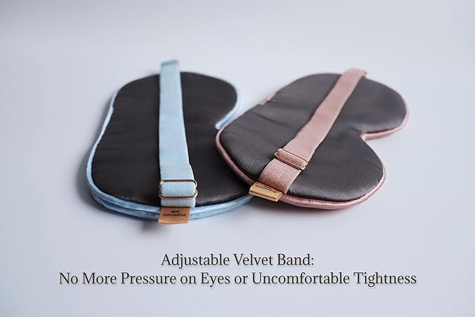 Premium 25 Momme Mulberry Silk Eye Mask for Sleeping (Frosty Blue)