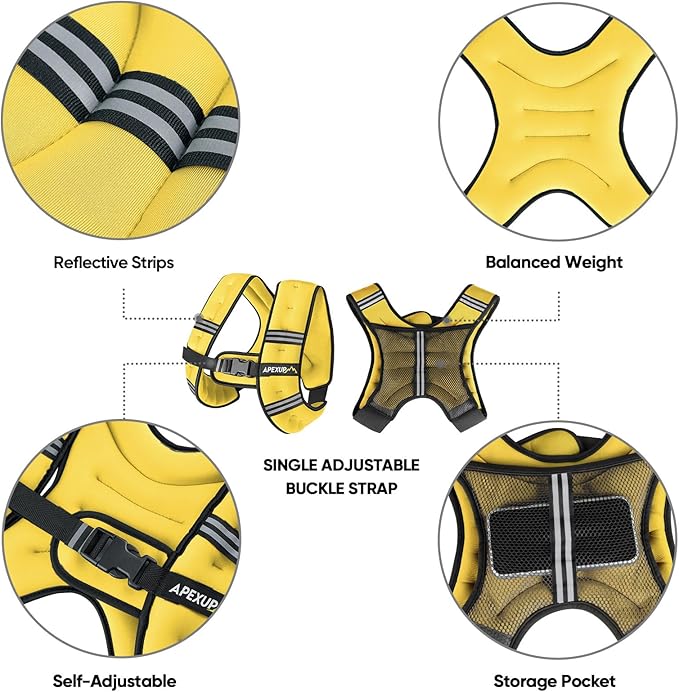 APEXUP Weighted Vest Men Women, Weight Vest for Women Workout Equipment for Strength Training Running