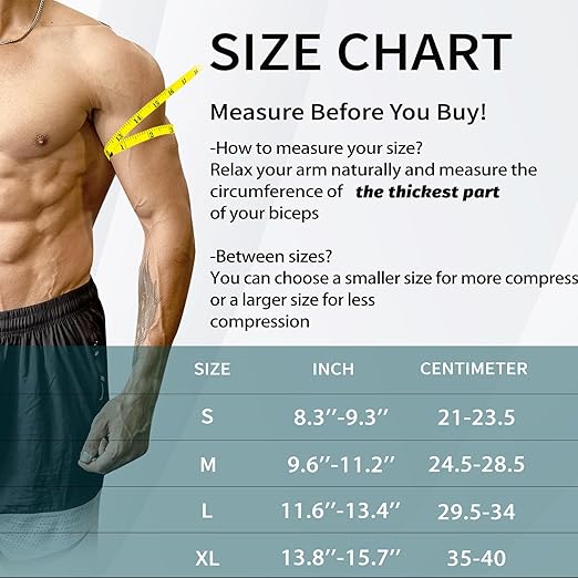 Bicep Tendonitis Brace for Pain Relief, Bicep Tendonitis Sleeve for Muscle Strains Recovery, Upper Arm Brace for Rehab (X-Large, 1Pair)