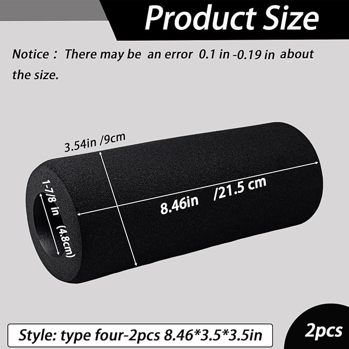 Foot Foam Pads Rollers Replacement(8.46 * 3.5 * 3.5in),Padding for Inversion Table, Workout Bench, Sits Ups Replacement Parts, Home Gym Accesories