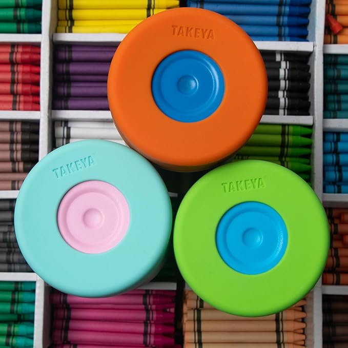 Takeya Actives Water Bottle with Straw Lid - Durable & Easy-Care Water Bottle with Stainless Steel Insulation - BPA-Free Lid with Carry Handle & Straw - Dishwasher-Safe - 18 oz, Ombre Dream