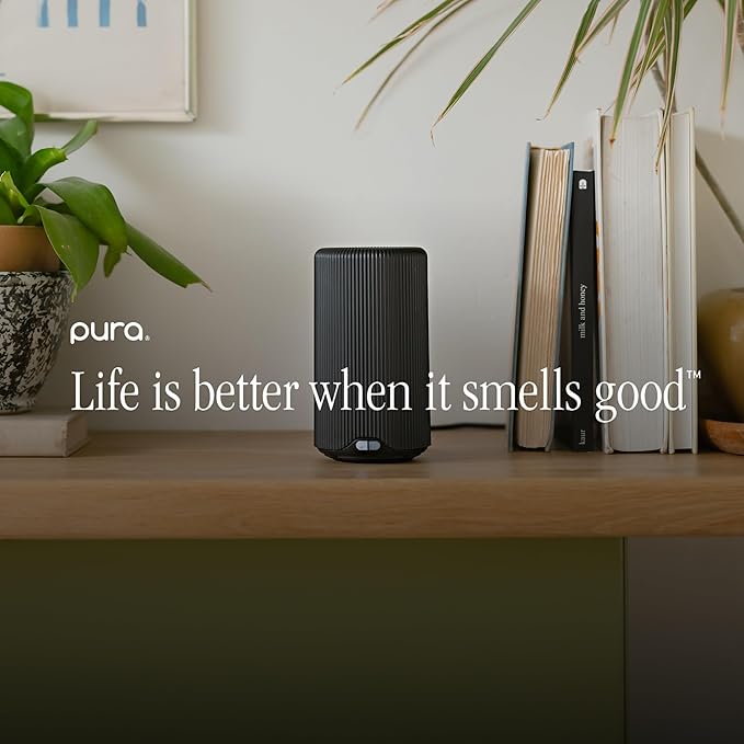 Pura Plus Smart Home Fragrance Diffuser for Large Spaces - Adjust Scent Intensity, Set Schedules & Timers, and More in Pura App - Fragrances Sold Separately - Black