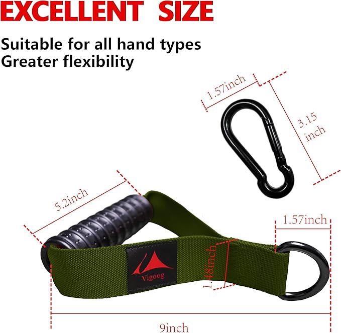 1000lbs Heavy Duty Fitness Handles - Non-Slip Rubber Exercise Grips for Cable Machines, Resistance Bands, Pulley Systems - Universal Attachment for Home & Commercial Gym Workout Equipments