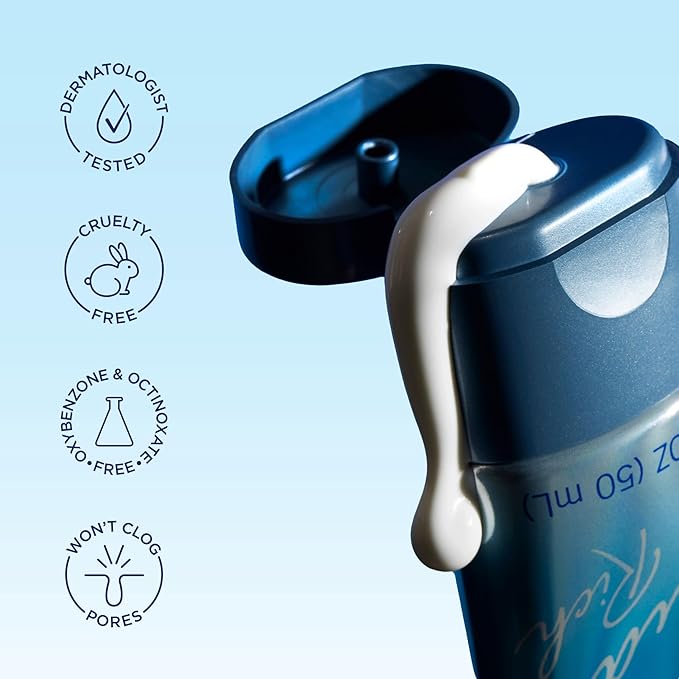 Bioré UV Aqua Rich Daily Hydrating Facial Moisturizer SPF 50 | Oil-Free Sunscreen & Primer for Makeup with Hyaluronic Acid, No White Cast, Non-Comedogenic, For Sensitive Skin, 1.7fl Oz 3 Pack