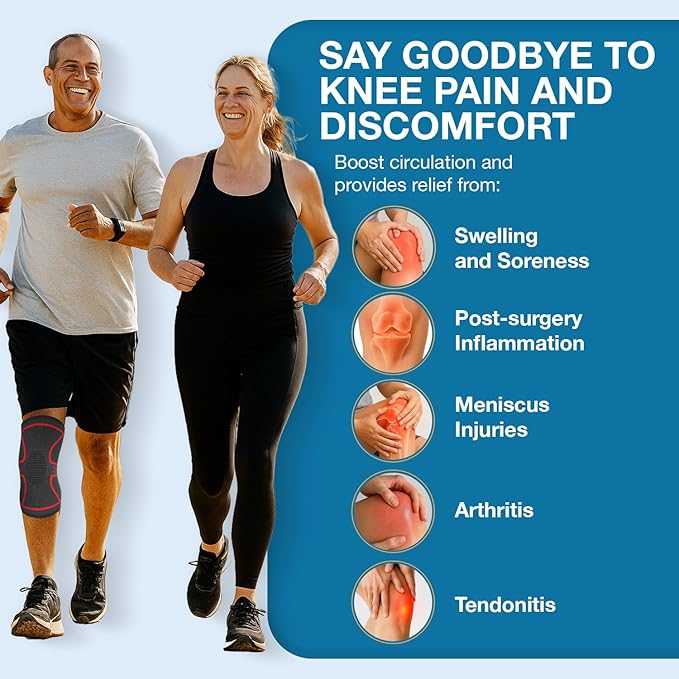 UFlex Athletics Compression Knee Brace for Women & Men Knee Sleeves Support for Sports, Running, Weightlifting, Arthritis, Meniscus Tear, ACL, Hiking, Recovery Support & Fitness