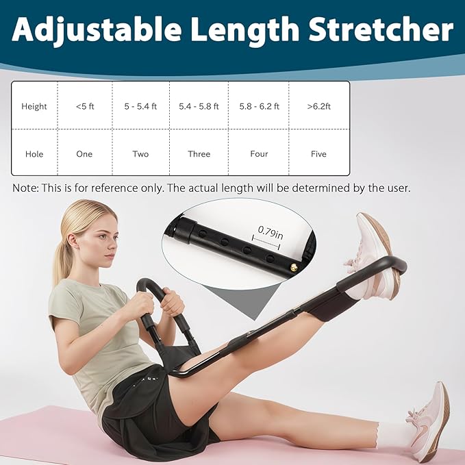 Hamstring Stretcher, Knee Extension Device, Adjustable Lower Back Stretcher, Calf Stretcher, Leg Stretcher and Hip Stretcher for Knee Pain Relief