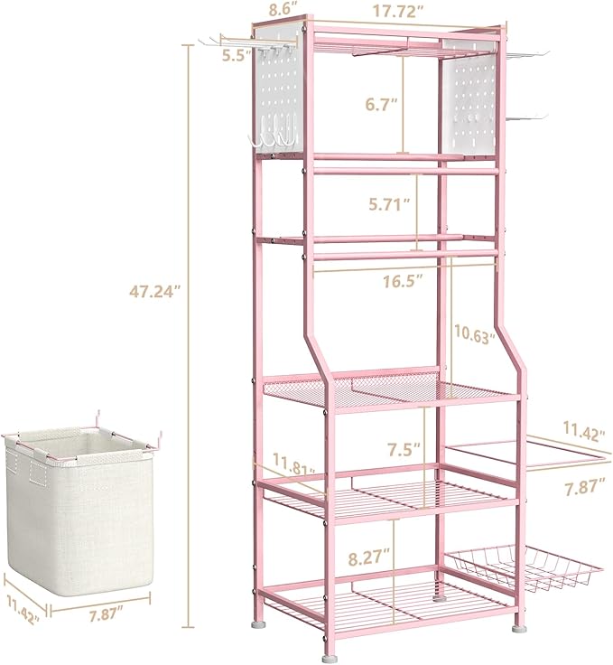 Dumbbell Rack, Home Gym Storage for Kettlebells, Yoga Mat & Strength Training Equipment, Weight Rack With Peg Board Organizer, Workout Gym Equipment Storage