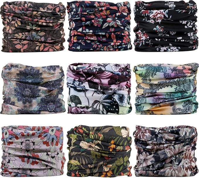 Headband Neck Gaiter Head Wrap Headwear Face Mask Magic Scarf Bandana for Men and Women