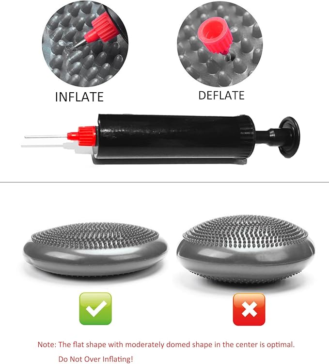 NEISHNG 3-Pack Stability Wobble Cushions with Hand Pumps, Kids Sensory Wiggle Seat for Classroom, Core Trainer Balance Disc for Gym and Home Workout (5 Color)