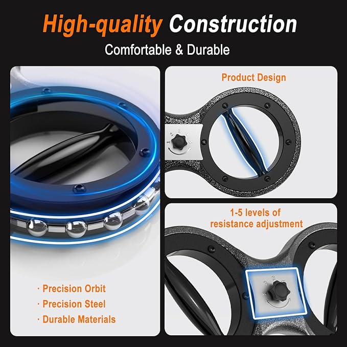 HOTWAVE Burn Machine Arm Workout, Spinning Rotator Shoulder Burn Machine - 360 Degree Rotating Burn Machine Arm Workout Equipment Machine for Men&Women with Boxing Gloves Adjustable Resistance