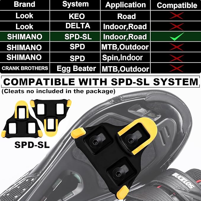 BUCKLOS SPD-SL Pedals PD-R8000 Road Bike Pedals - Bicycle Clipless Titanium Sealed Bearing Nylon/Aluminium Ultegra Clip Pedals Compitable with Shimano SPD-SL Cleats for Indoor Cycling (9/16")