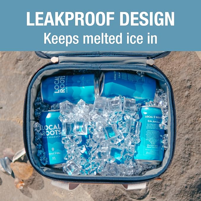 CleverMade Collapsible Insulated Cooler Bag – Leakproof Soft Folding Cooler for Beach, Travel, Car