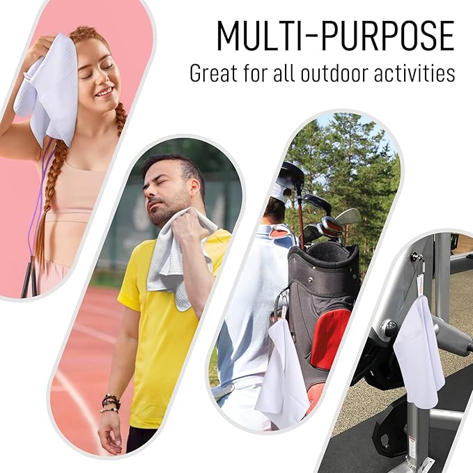 SUNLAND Microfiber Sports Workout Towels Fast Drying Fitness Sweat Towels for Men & Women Lightweight Multi-Purpose Gym Exercise Towel