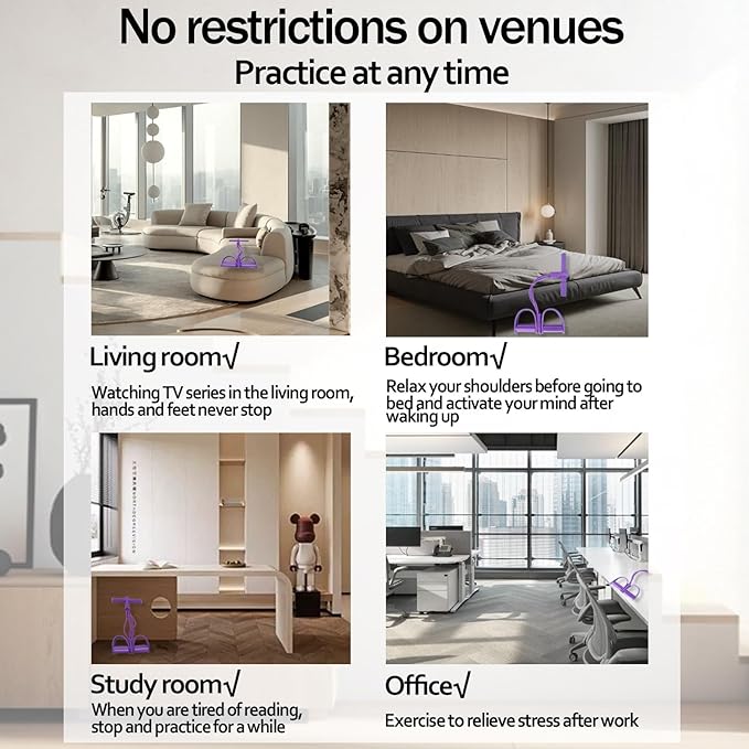 21 Fitness Resistance Bands-6 Tube Pedal Ankle Puller,Multifunction Tension Rope,Natural Latex Fitness Bands for Strength Training, Tummy, Waist, Arm, Leg Slimming, Home Gym Exercise Equipment