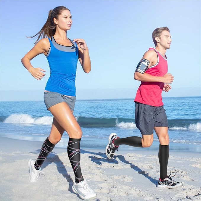 Compression Socks for Women & Men 15-20 mmHg, Best for Medical, Nursing, Running, Athletic, Varicose Veins, Travel