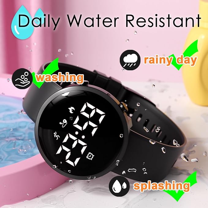 Fitness Tracker Watch with Step Counter Calorie Waterproof Pedometer Vibrating Alarm Digital Watches for Men Women Running Walking Workouts(NO APP)