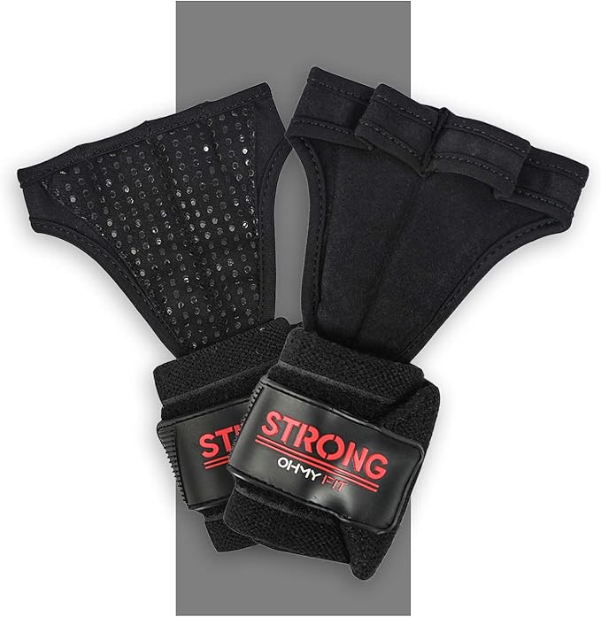 Men's Heavy Duty Wrist Wrap Gloves - Ideal for Workouts, Gym, Deadlifts, and Crossfit with Wrist Palm Protection