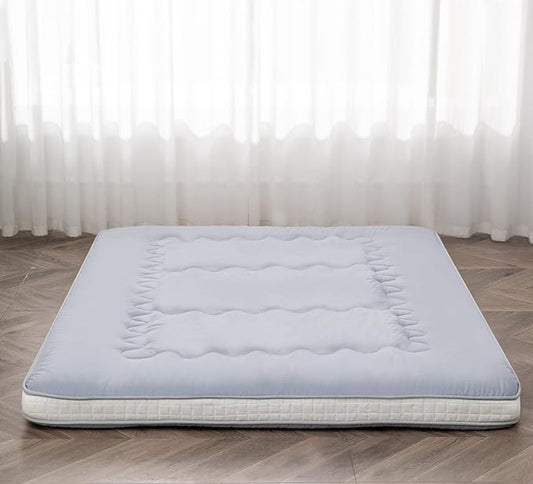 Dr.Futon Japanese Floor Futon Mattress Mat Extra Thick Folding Roll Up Bed for Guest,Lounger and Tavel