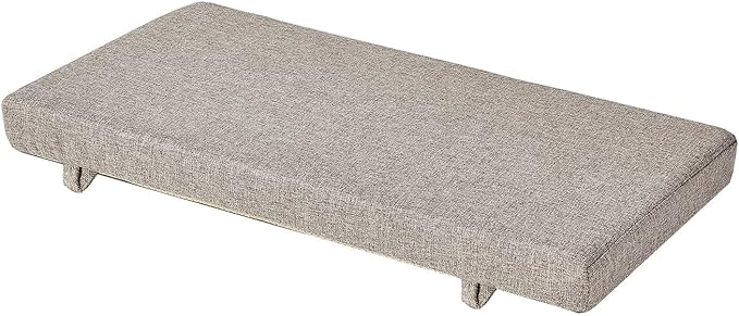 Piano Bench Cushion for Indoor Shoe Storage with Ties Non Slip Picnic Bench Pad for Kitchen Dining Table Seat 48 x14 inch,Light Brown
