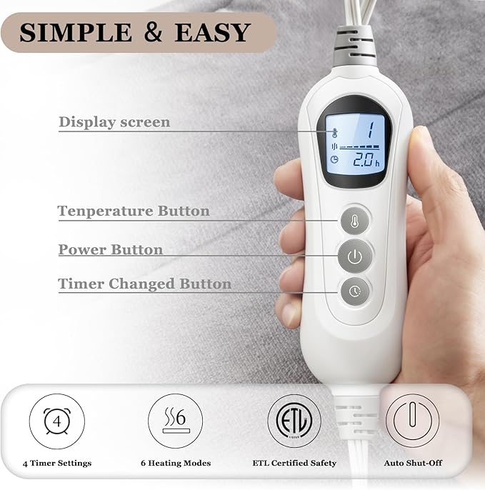 Heating Pad for Neck Shoulder and Back, Birthday Gifts for Women Mom Men Dad Elderly, Deeper Pain Relief and Fast Heating Large Weighted Heat Wrap, FSA Eligible Items Only List, ETL Certified, Gray