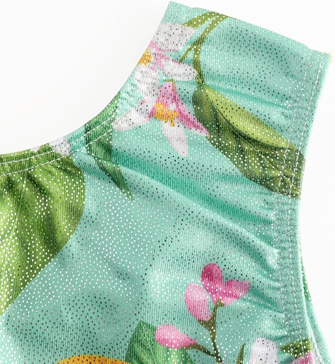EQSJIU Leotards for Girls Gymnastics Sleeveless Sparkly Toddler Tumbling Outfits Dance Clothes Biketards for Kids 1-10 Years