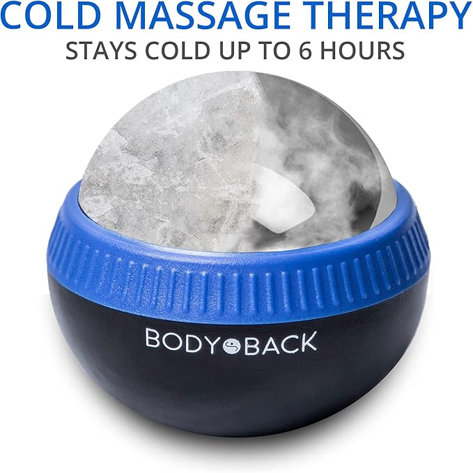Body Back Glacier Ball - Cryosphere Therapy Massage Roller Ball, Ice Roller Ball, Cold Ball for Plantar Fasciitis Relief with Removable Ice Roller for Face or Lacrosse Ball Rolling