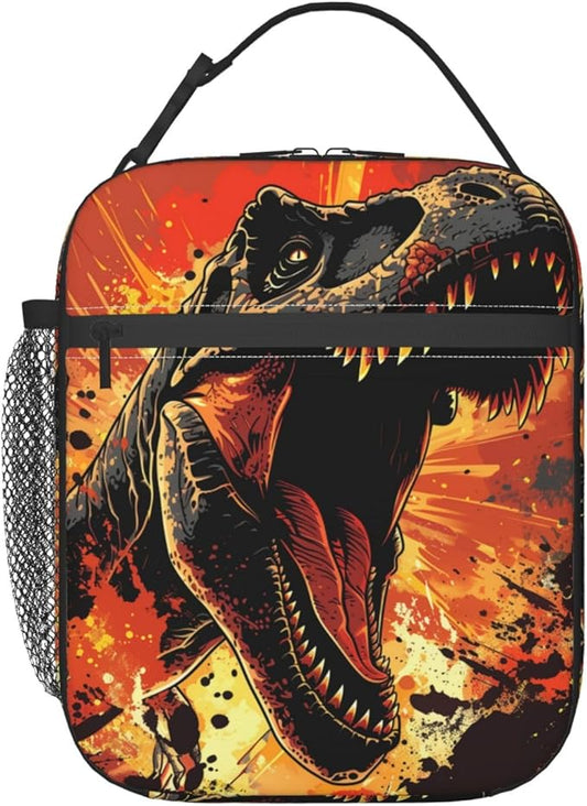 Lunch Box for Women Men, Cute Dinosaur Insulated Lunch Box Reusable Portable Lunch Bag Cooler Tote Waterproof Lunch Container for Office Picnic Work Travel Hiking