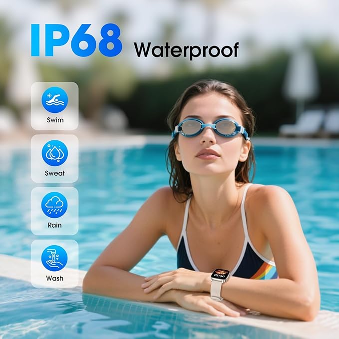 DAVIKO Pedometer Watch Senior Friendly No App/Phone Required, Waterproof Fitness Tracker Watch with Step Counter Calories/Sleep Tracker for Walking Running for Men Women