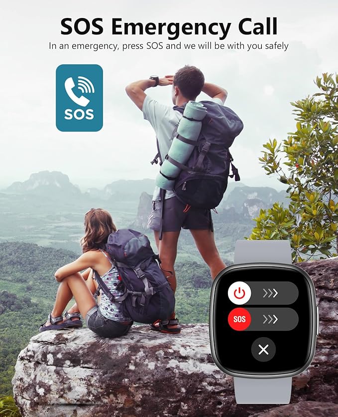 Smart Watch for Men Women, 24/7 Heart Rate/Spo2/HRV Monitor,1.72" Super Retina HD Display Fitness Watch with Sleep Monitor,135 Sports Modes Fitness Tracker, IP68 Waterproof Compatible Android and iOS