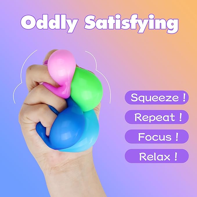 Slow Rise Stress Cube 24 Pack,Gentle Fidget Toys for Anxiety Stress Relief,Cube Stress Ball Toys, Dough Squishies Cube,Fidgets for Classroom Prize Box Toys