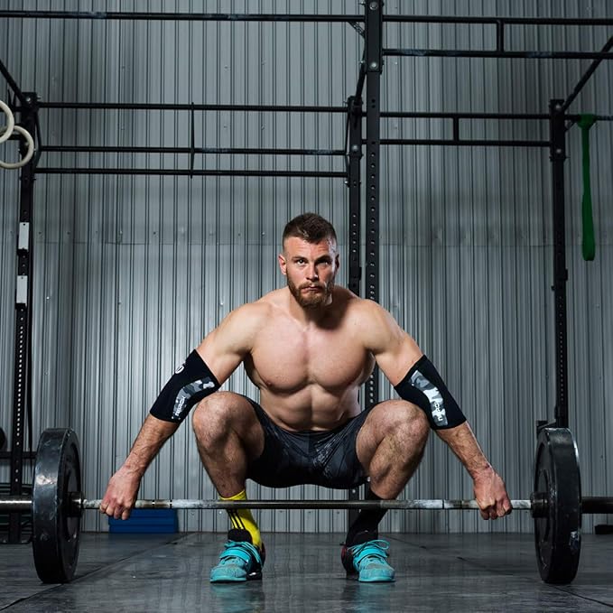 Elbow Sleeves (Pair),Support for Cross Training,Weightlifting,Powerlifting,Basketball and Tennis,5mm Neoprene Compression Brace for Both Women and Men(Medium)