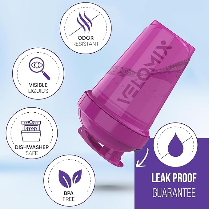 -6 PACK- 20 OZ Protein Shaker Bottles for Protein Mixes, Shaker Cups for Protein Shakes, Small Shaker Bottle Pack, Shaker Cup, Shakers for protein Shakes (Rose Garden - 6 Pack)