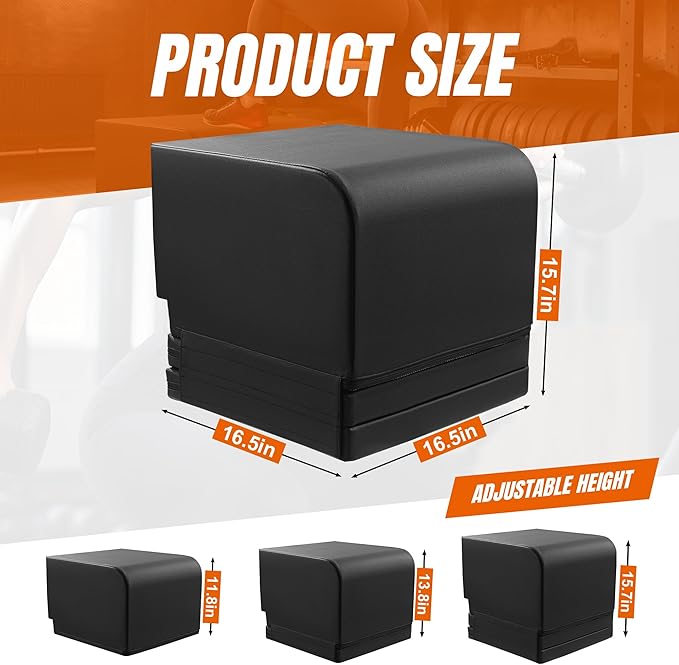 ROYALAY Adjustable Hip Thrust Bench, PU Glute Bench, Core Workout Equipment with Non-Slip Bottom, Hip Thrust Pad for Gym Home and Outside