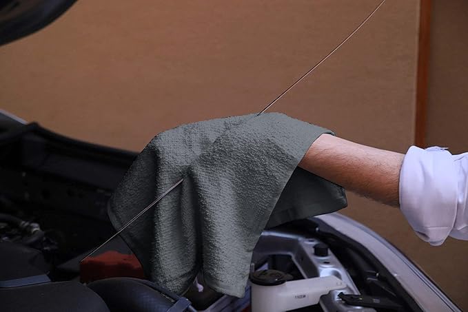 Avalon Towels Terry Bar Mop Towels (Value Pack of 60) Size 14"x17" – Absorbent and Durable, Multipurpose Cleaning Rags, Cotton Cleaning Cloths, Terry Cloth Rags, Reusable Shop Rag (Grey)