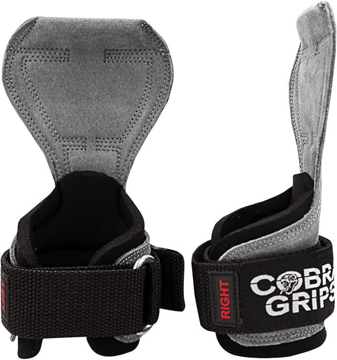 Cobra Grips PRO Weight Lifting Gloves Heavy Duty Straps Alternative Power Lifting Hooks for Deadlifts Adjustable Neoprene Padded Wrist Support Bodybuilding