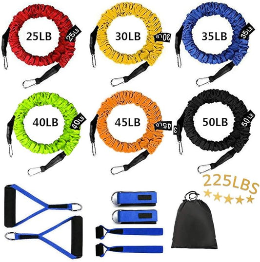 Resistance Band with Handle, Exercise Bands with Handles, Ideal for Strength Training, Muscle Toning, Physical Therapy
