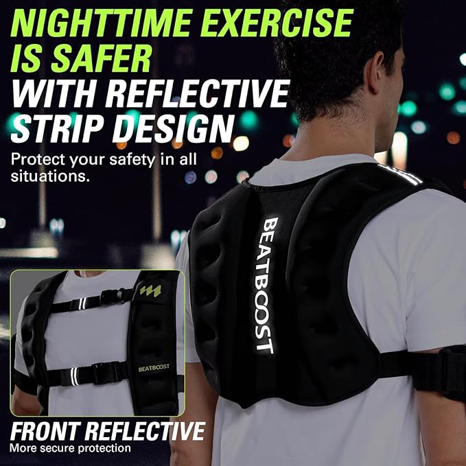 Weighted Vest Men 10lb/15lb/20lb/25lb/30lb/35lb/40lb Weight Vest with Ironsand for Strength Training Running Walking Workout