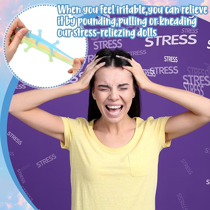 Meooeck 60 Pcs Axolotl Stress Relief Toys Mini Animal Toys for Relief Cute and Fun Stretchy Balls Axolotl Birthday Party Decorations for Christmas, Office, Stocking Stuffer Gift ADHD Autism Anxiety