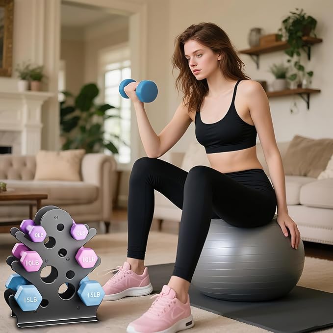 Dumbbell Rack Stand Only(Dumbbells Not Included) - Dumbbell Storage Rack with/without Wheels, Space Saver for Home Gym.